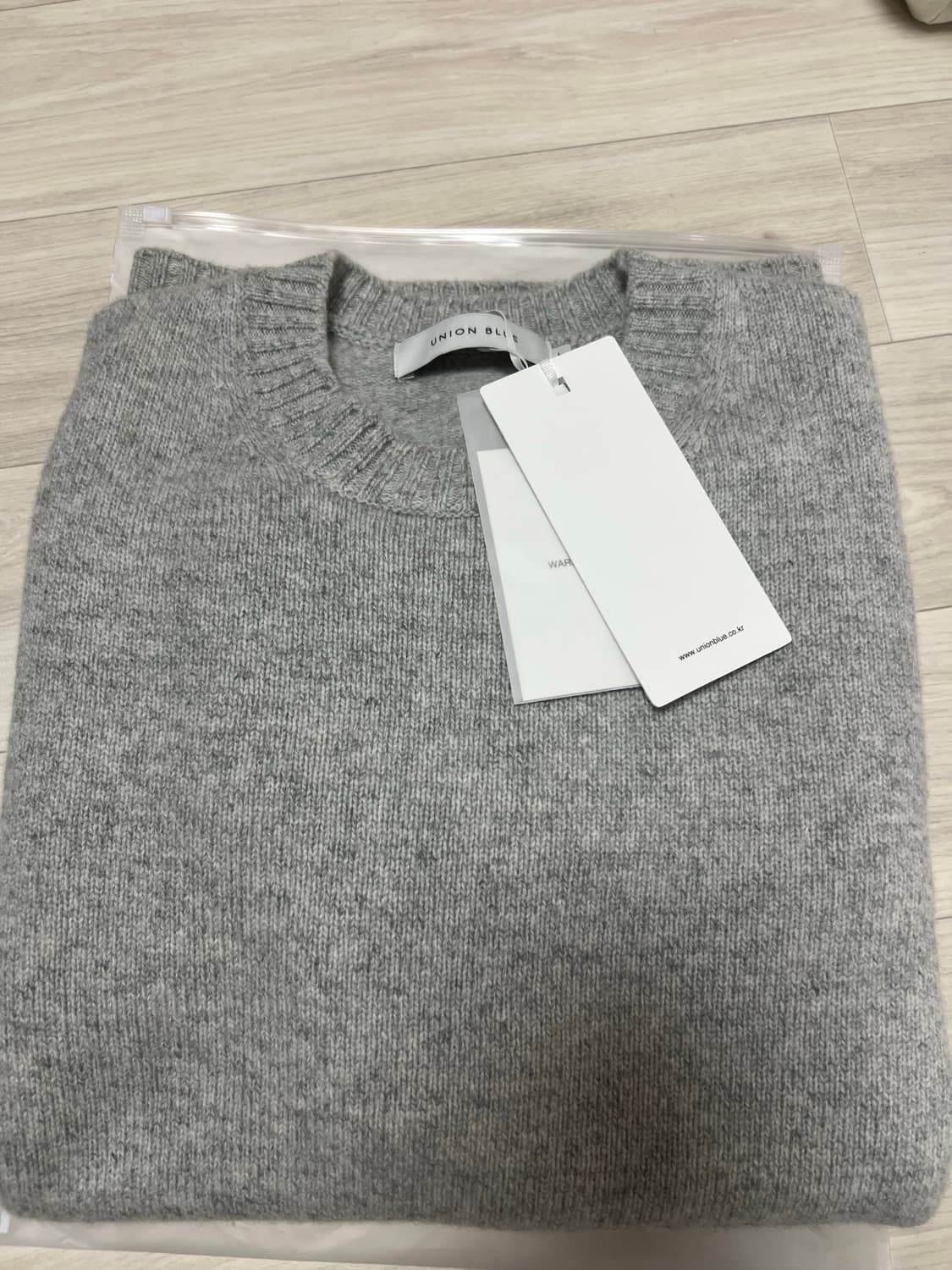 유니온블루 캐시미어 울 크루넥 니트 v2 상품이미지1