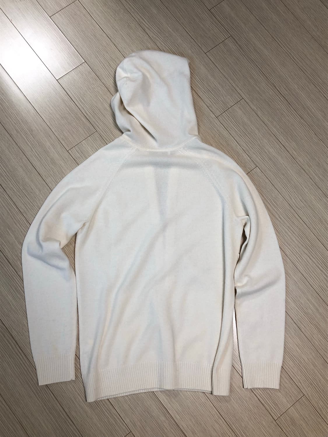 미착용 L 유니클로 X 이네스 캐시미어 100% 후드 집업 니트 가디건 상품이미지7
