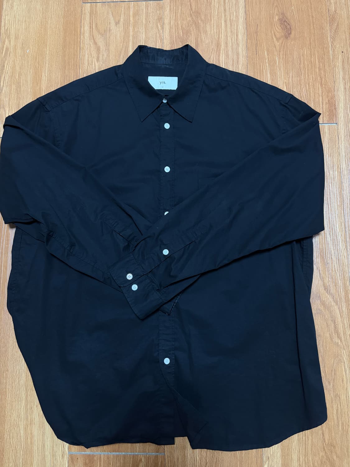 [M]Black poika shirt regular fit 상품이미지1