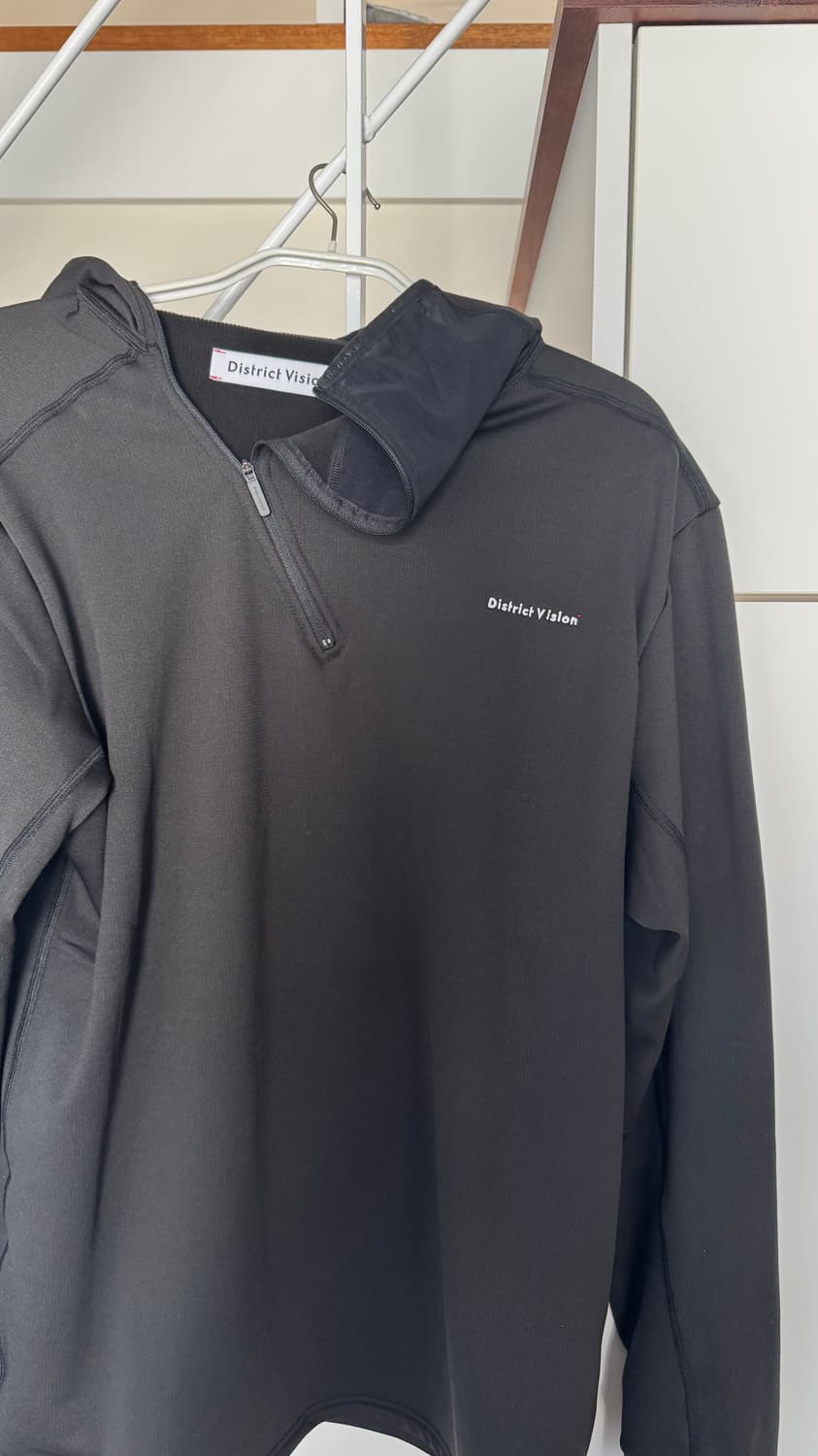 디스트릭트 비전 Hooded Grid Fleece (Black) 새상품 상품이미지4