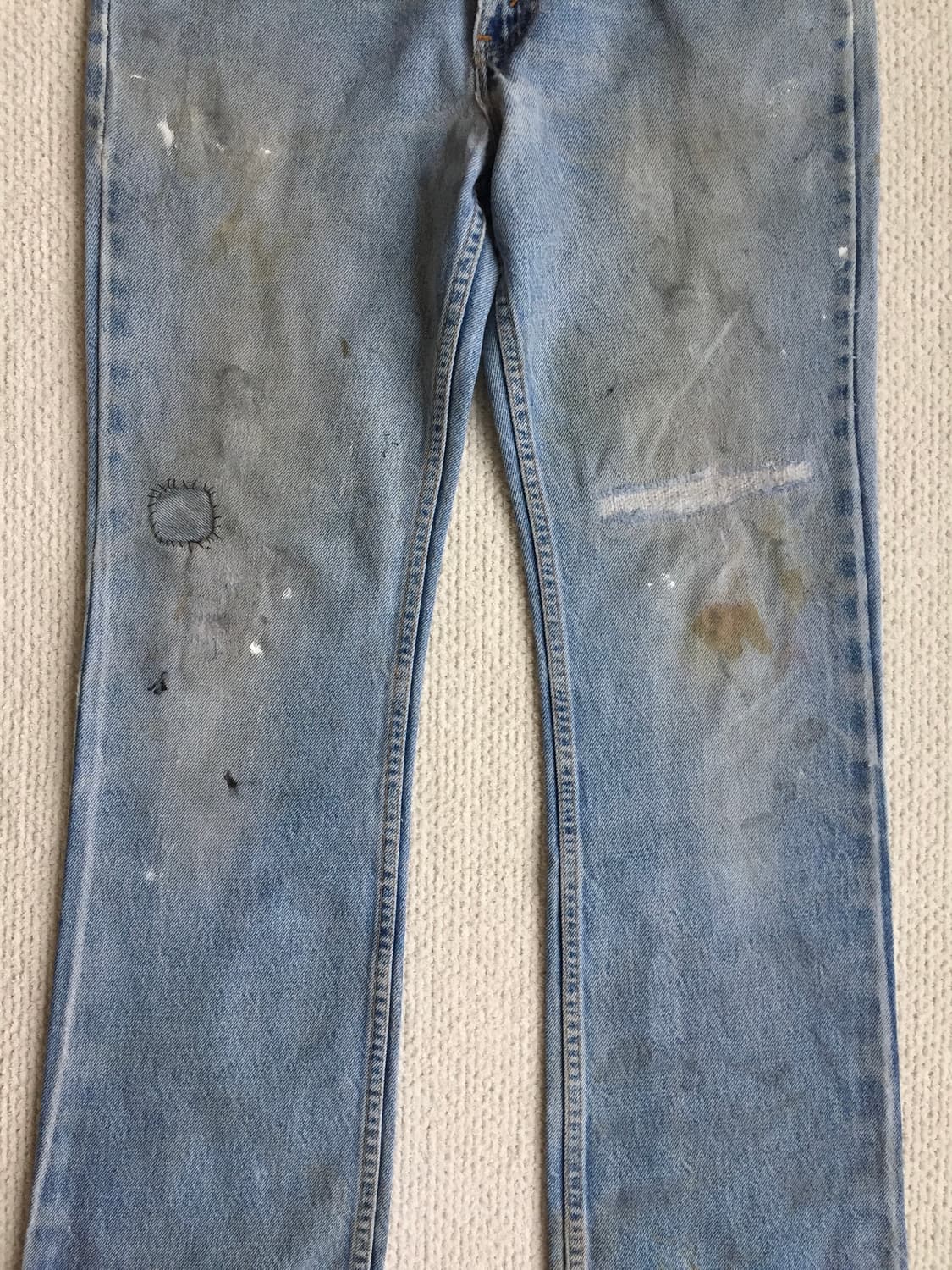 90‘s levis 517 리페어 부츠컷 데님 굿페이딩 상품이미지3