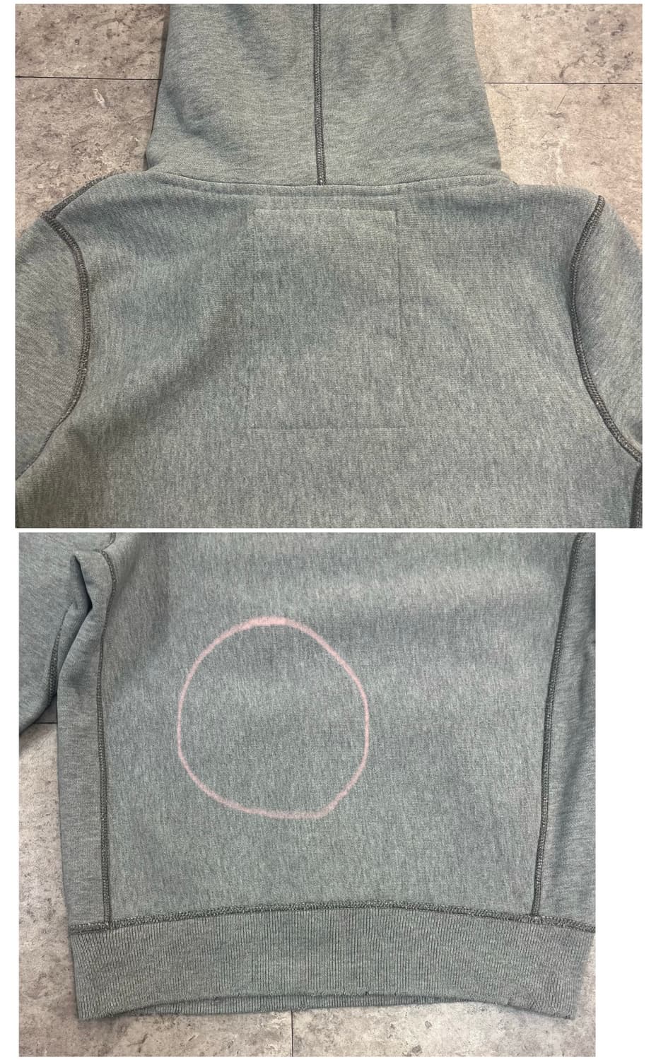 아베크롬비 기모 후드티 그레이 S #csz4165 상품이미지9
