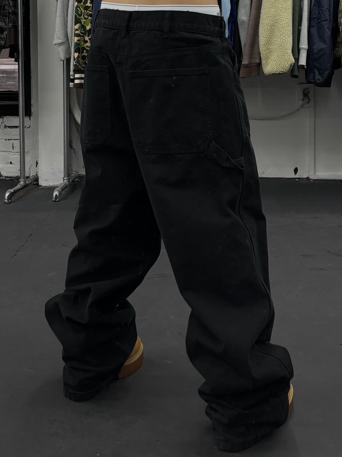 더블니 카펜터 블랙 데님팬츠 상품이미지6