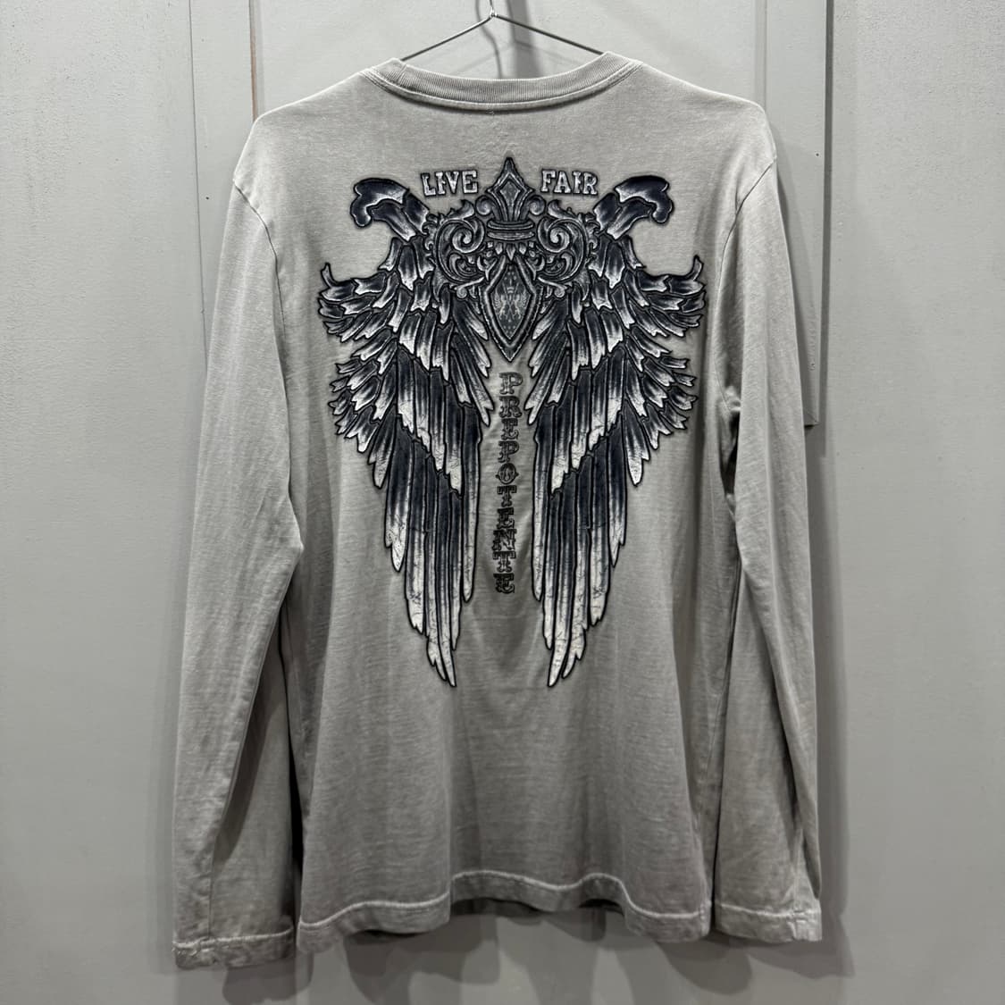 M Prenpotente 빈티지 이글 롱 슬리브 긴팔 티셔츠 상품이미지2