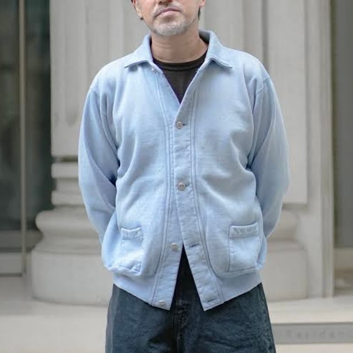 [4,새상품]아프레쎄 A.PRESSE 25AW 빈티지 스웻 가디건 상품이미지3