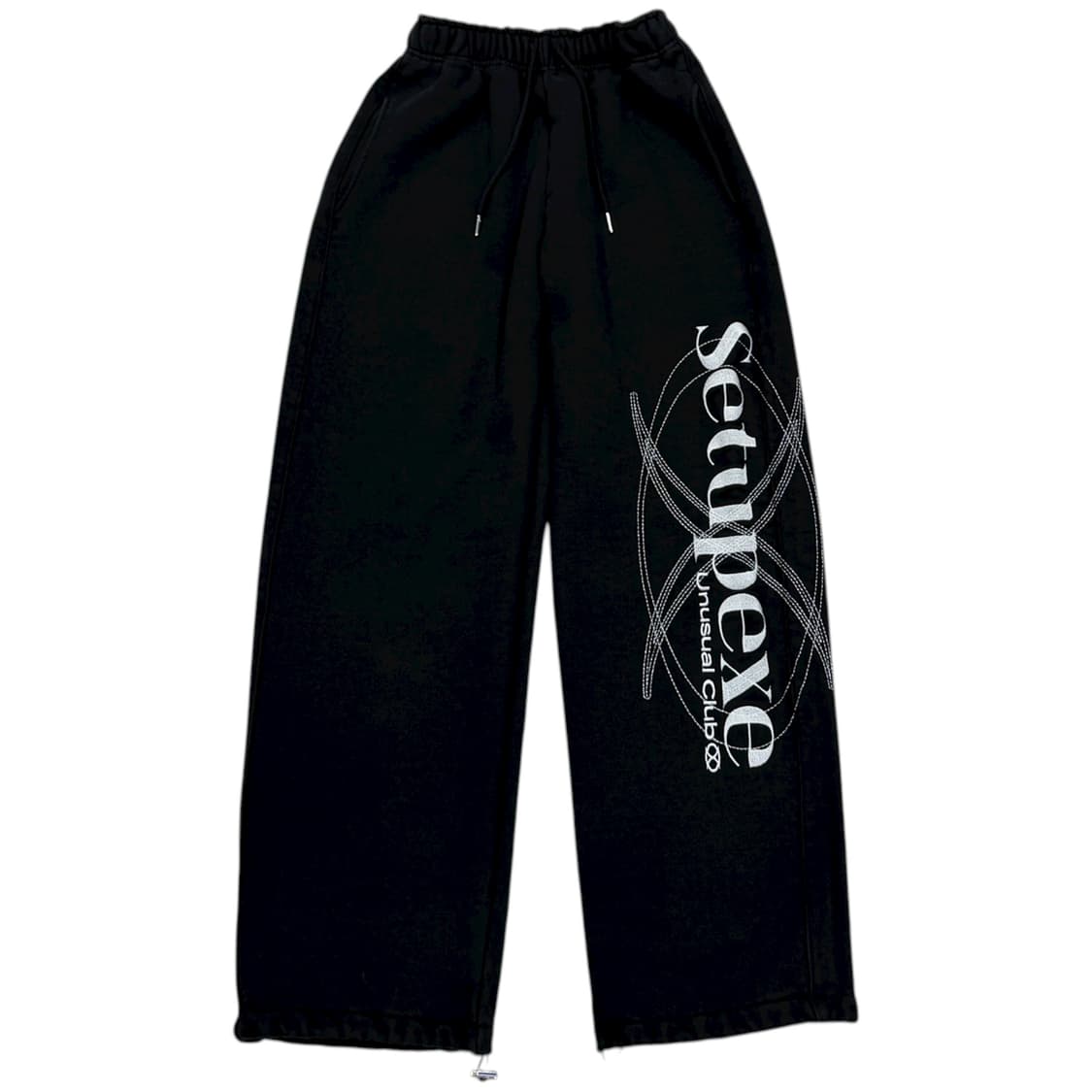 셋업이엑스이 스웻 스트링 팬츠 블랙 상품이미지1