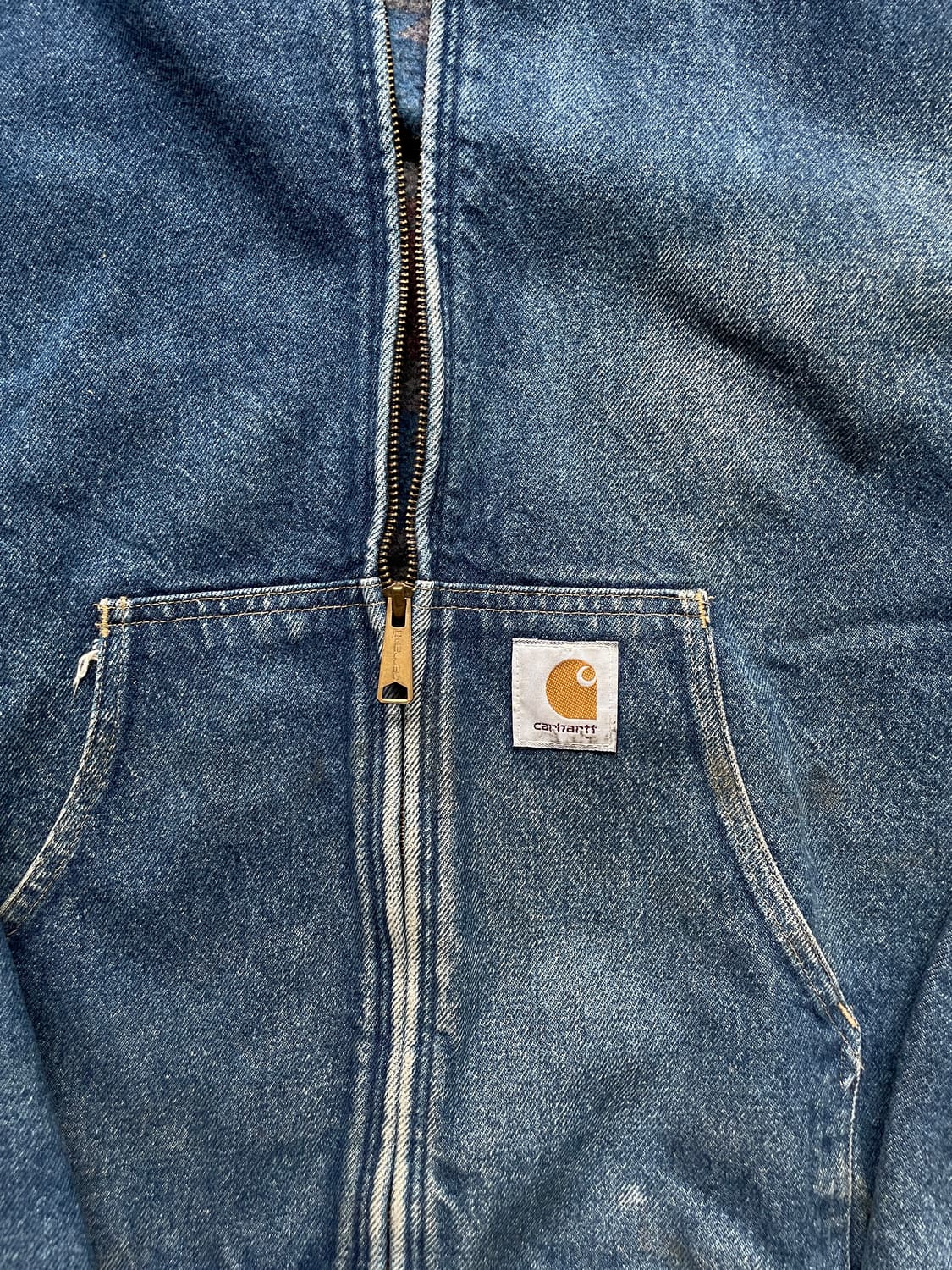 90s 칼하트 아즈텍 액티브 JB848 데님 자켓 carhartt 상품이미지6