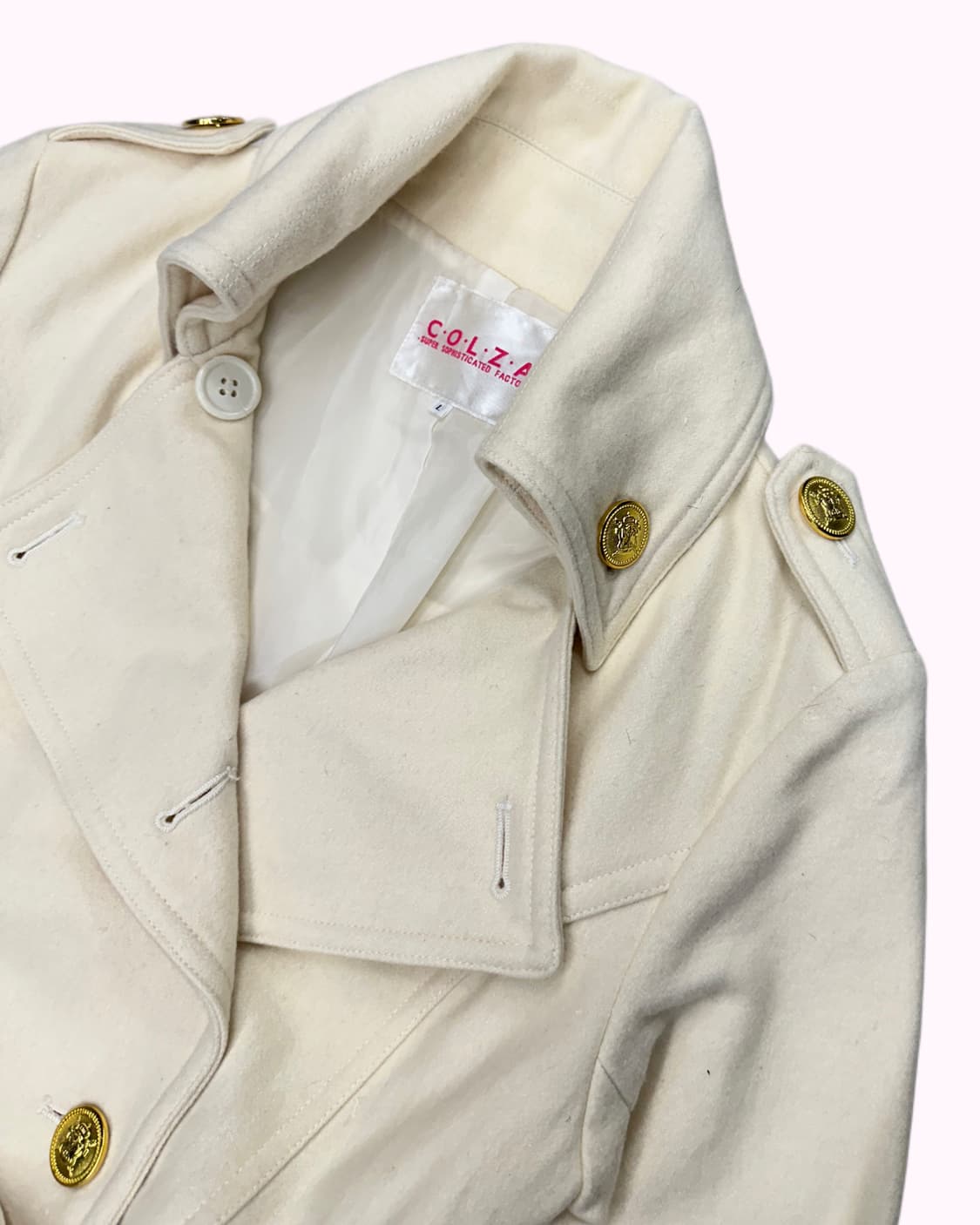 ivory belted double coat 상품이미지2