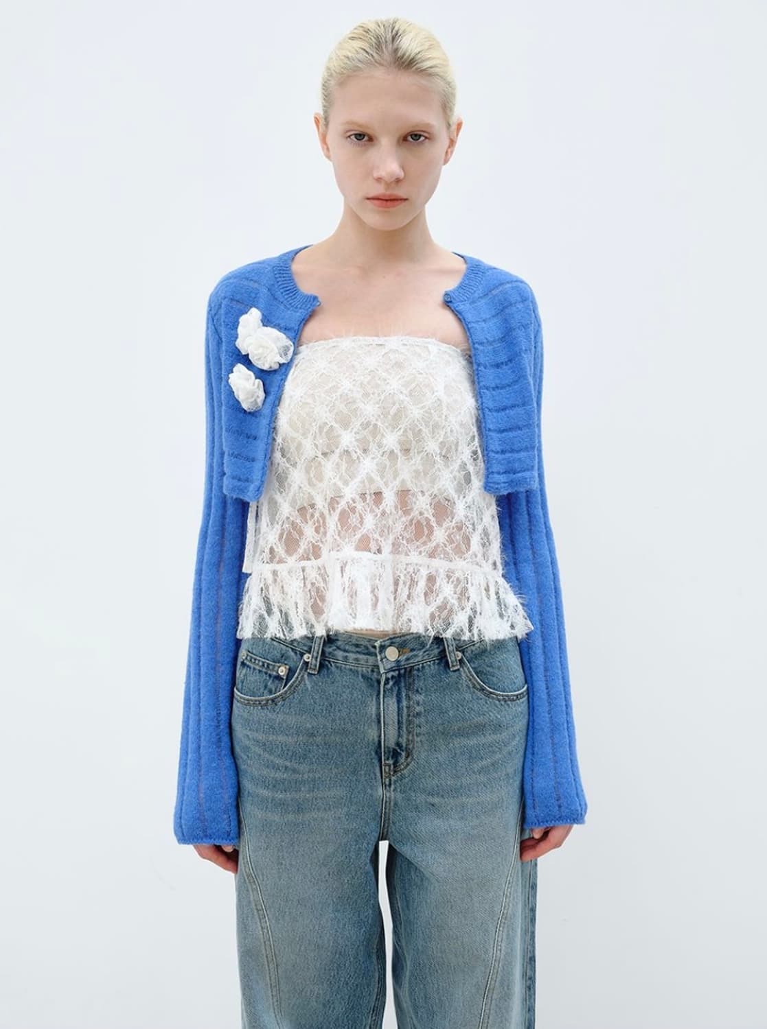 아옵트 레이어드 스커트 화이트 상품이미지2