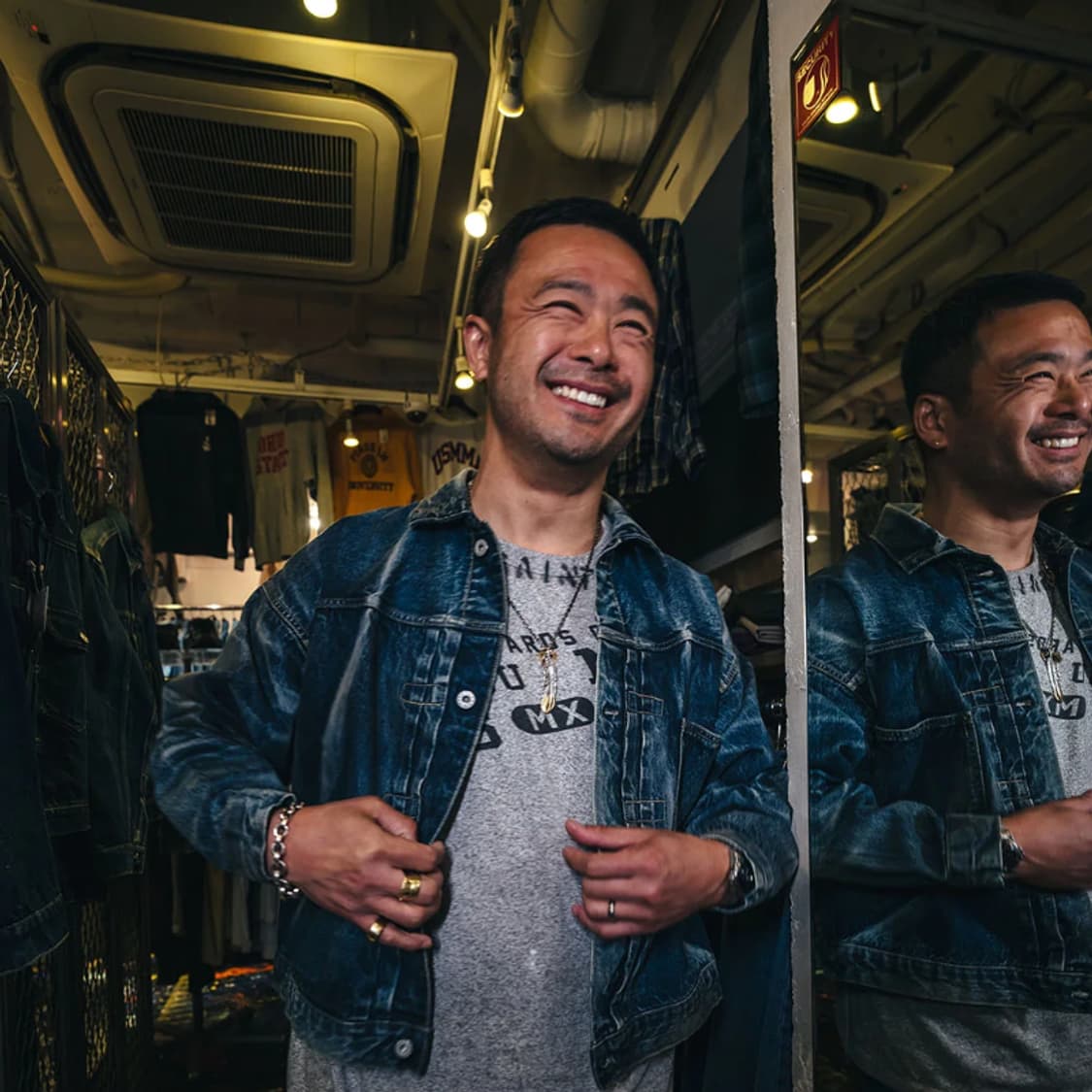 [새상품/L] 세인트미카엘 x 베르베르진 영 반팔 티셔츠 그레이 상품이미지3