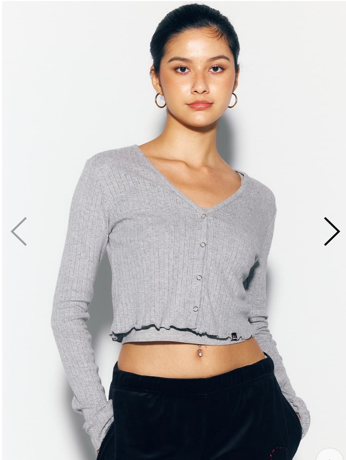 에즈이프캘리 걸스 베이직 가디건 (그레이) 상품이미지1