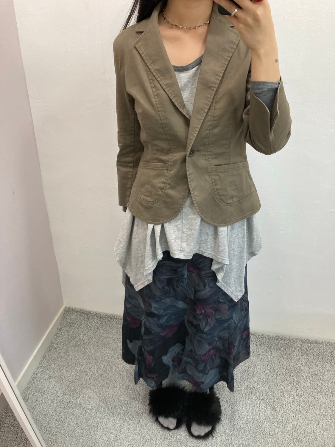 그레이 래글런 긴팔티 상품이미지1