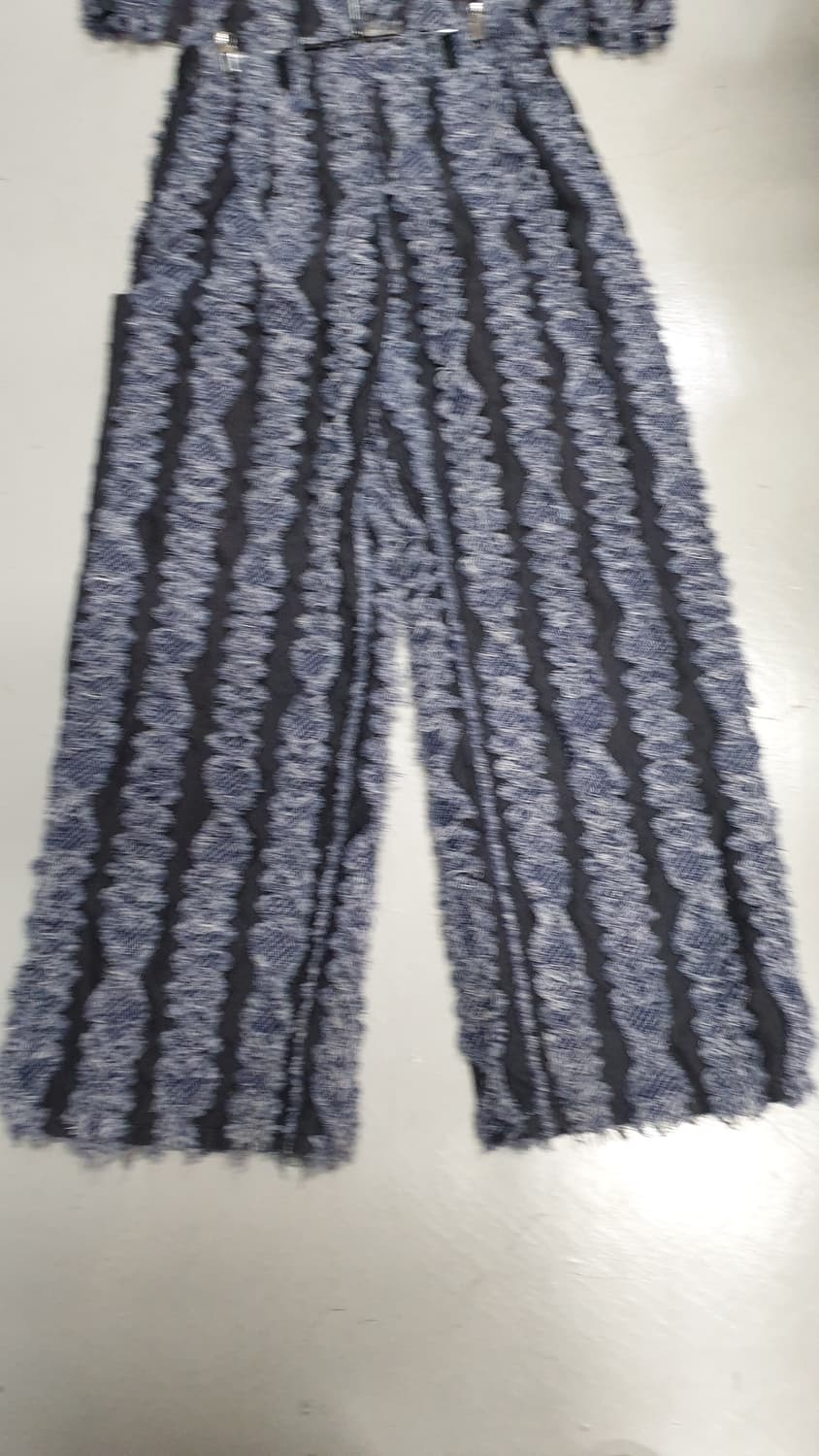 데님프린지 패턴 셔츠 & 바지 세트 상품이미지3