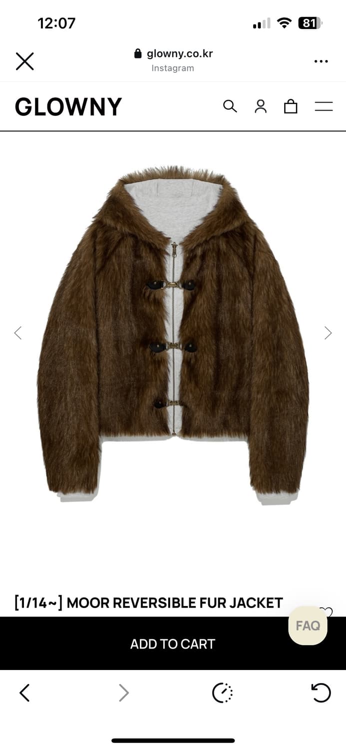 글로니 리버시블 퍼자켓 상품이미지2