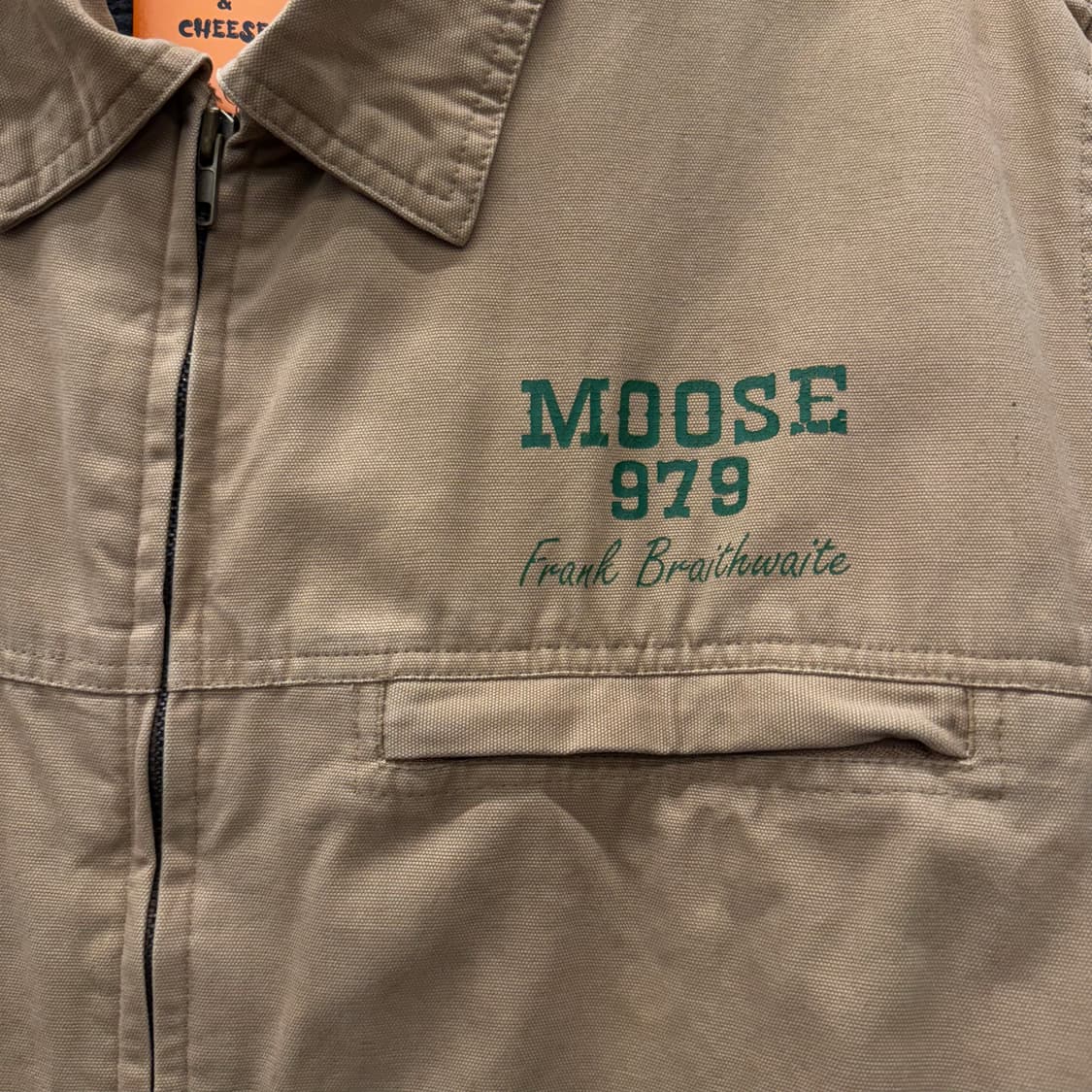 90s 빈티지 Moose 프린팅 블랭킷 라이닝 워크 디트로이트 자켓 상품이미지6