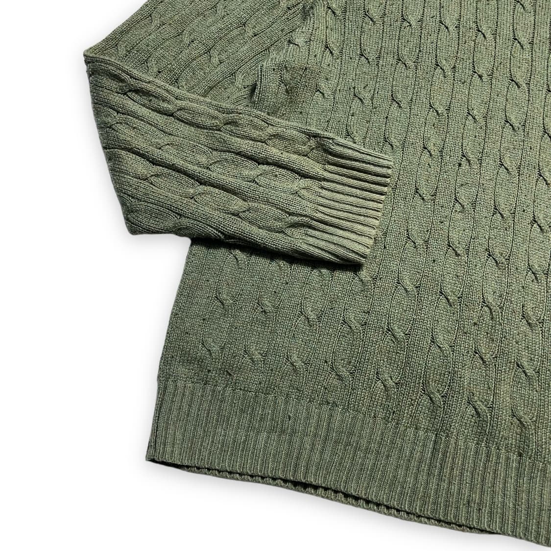 폴로 신형 라운드넥 카키 케이블니트 상품이미지3