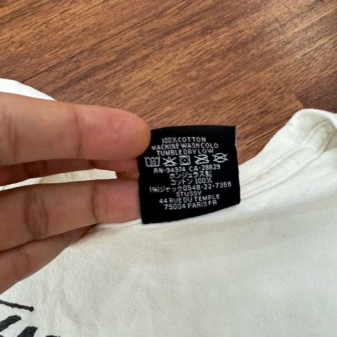XLStussy 스투시 x 갱 스타 테이크 잇 퍼스널 티셔츠 화이트 상품이미지9