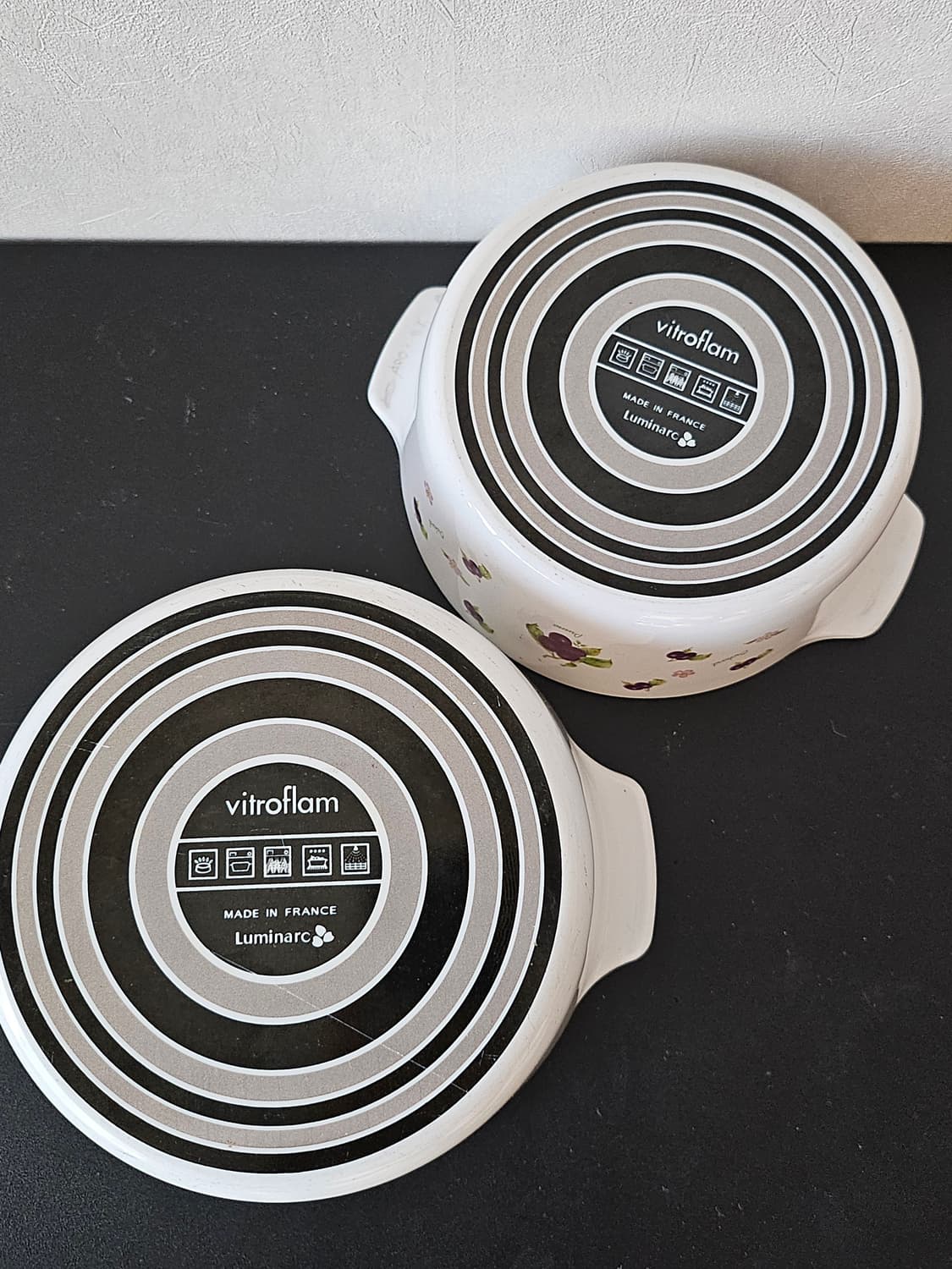 프랑스 루미낙 비트로플람 프룬(자두)빈티지 내열냄비 2종세트 상품이미지5