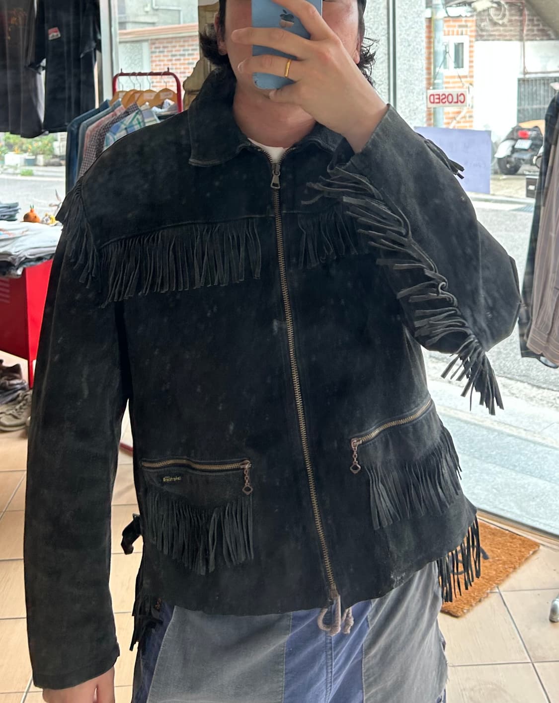 80,90‘s Diesel suede leather jacket 상품이미지9