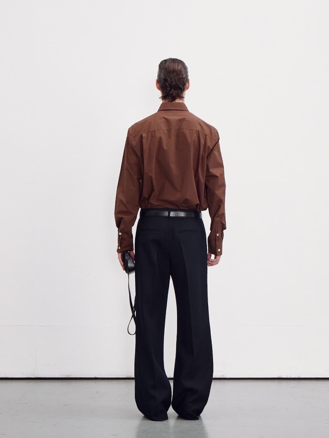 렉토 23fw 브라운 타이 셔츠 상품이미지4
