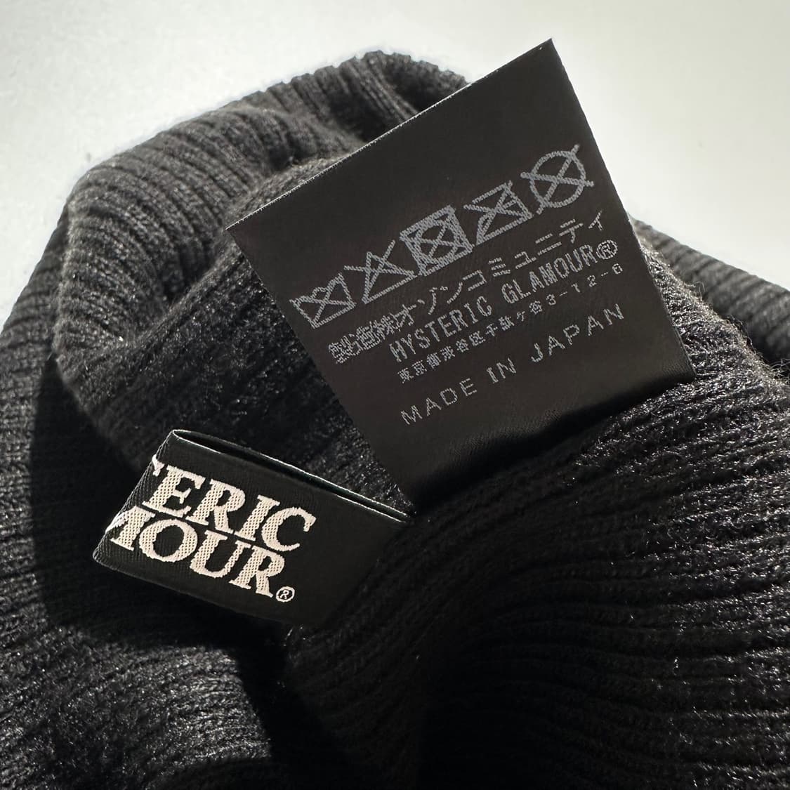 히스테릭 글래머 플레임 로고 유니섹스 비니 블랙 상품이미지6