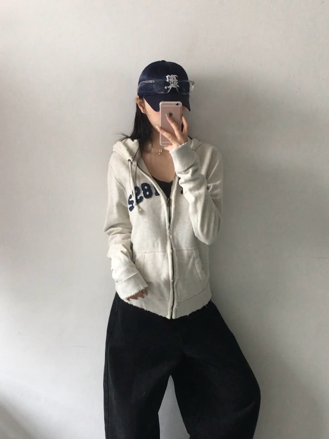 아베크롬비 데미지 패치로고 후드집업 상품이미지2