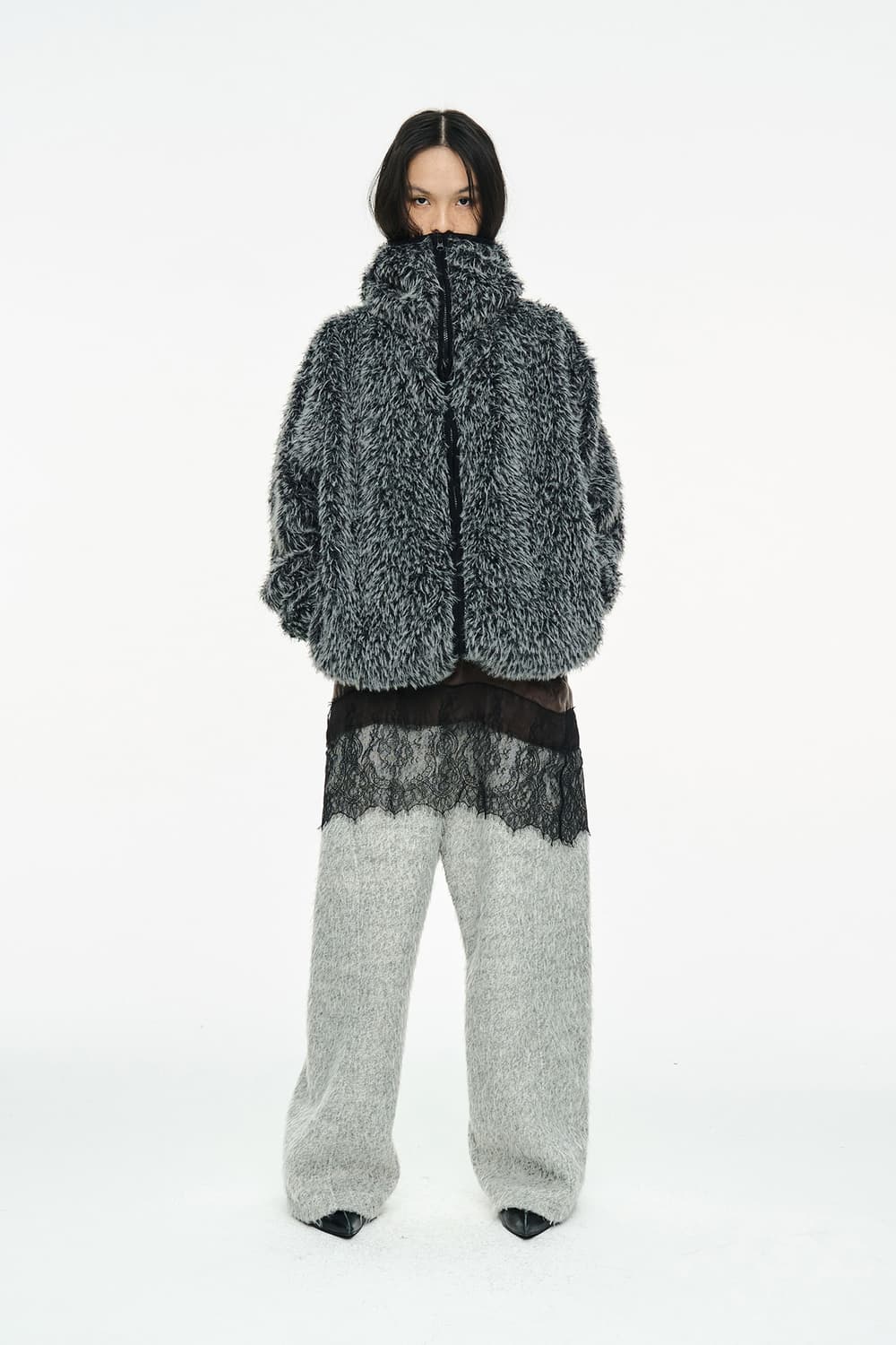 Cerric 세릭 hairy wide pants 헤어리 와이드 팬츠 상품이미지2