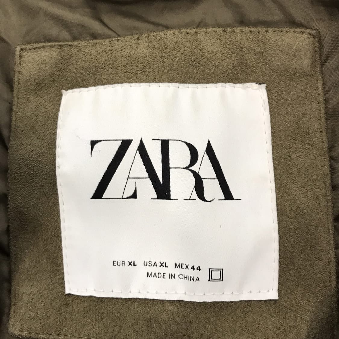 자라 지퍼 스웨이드 집업자켓 [XL사이즈] 상품이미지5