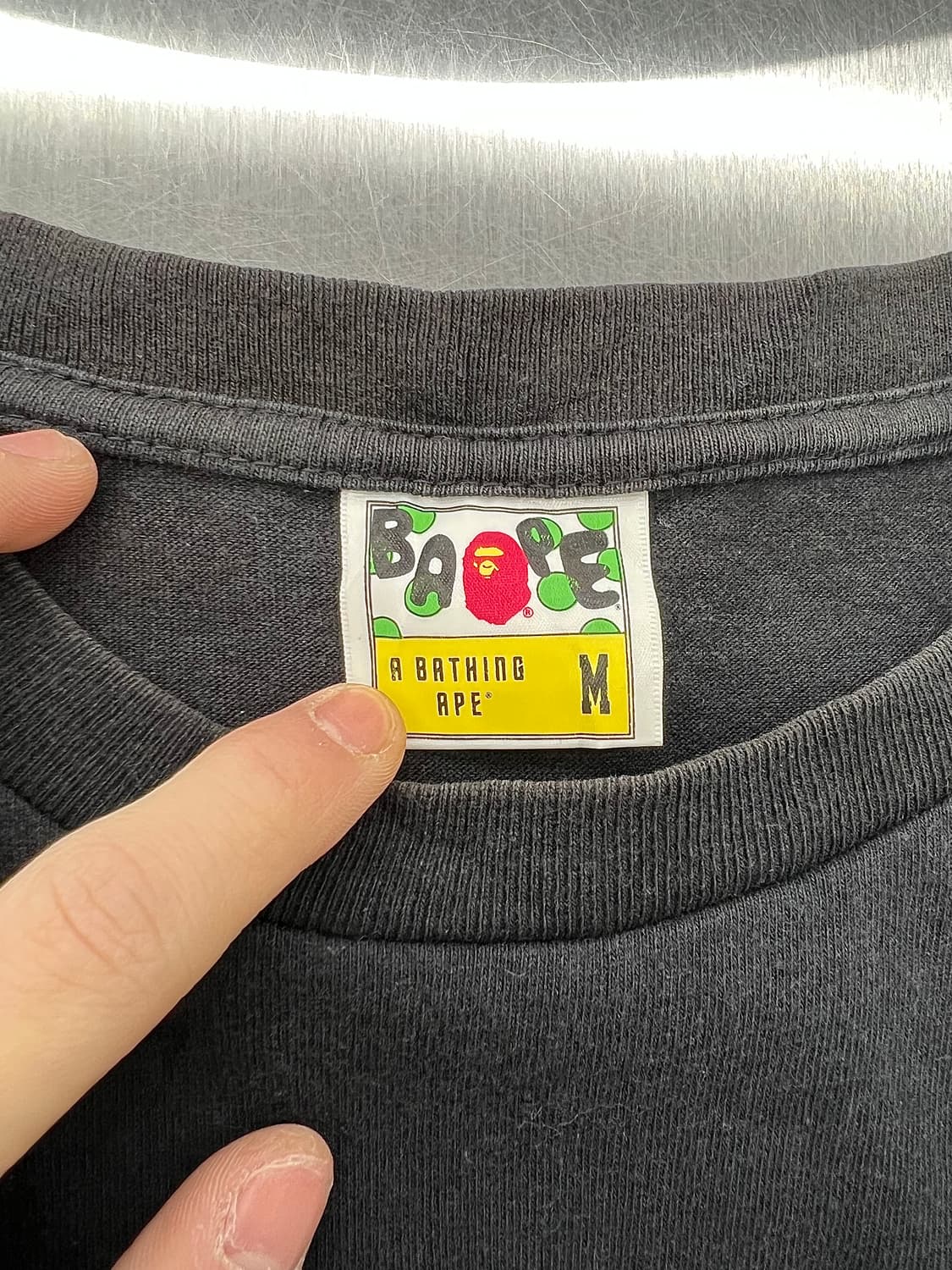 베이프 블랙 컬리지 빅 사루 티셔츠 상품이미지7