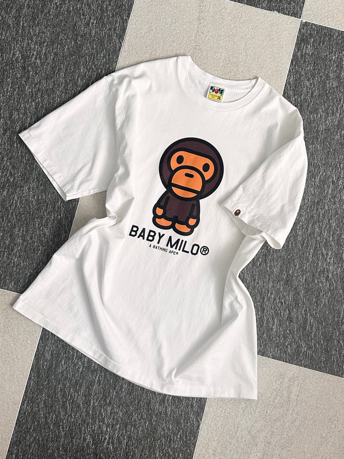 베이프 베이비 마일로 화이트 반팔 티셔츠  상품이미지4