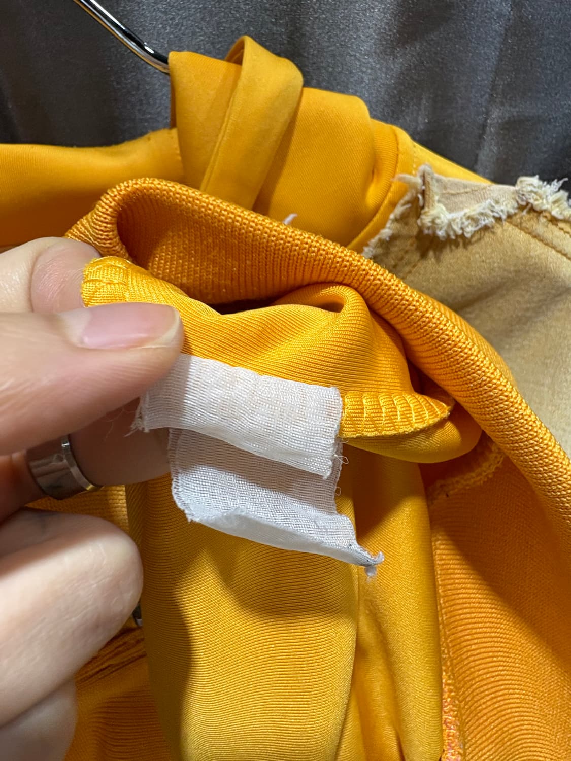 L FUBU 푸부 투포켓 데님 믹스 옐로우 후드집업 상품이미지8