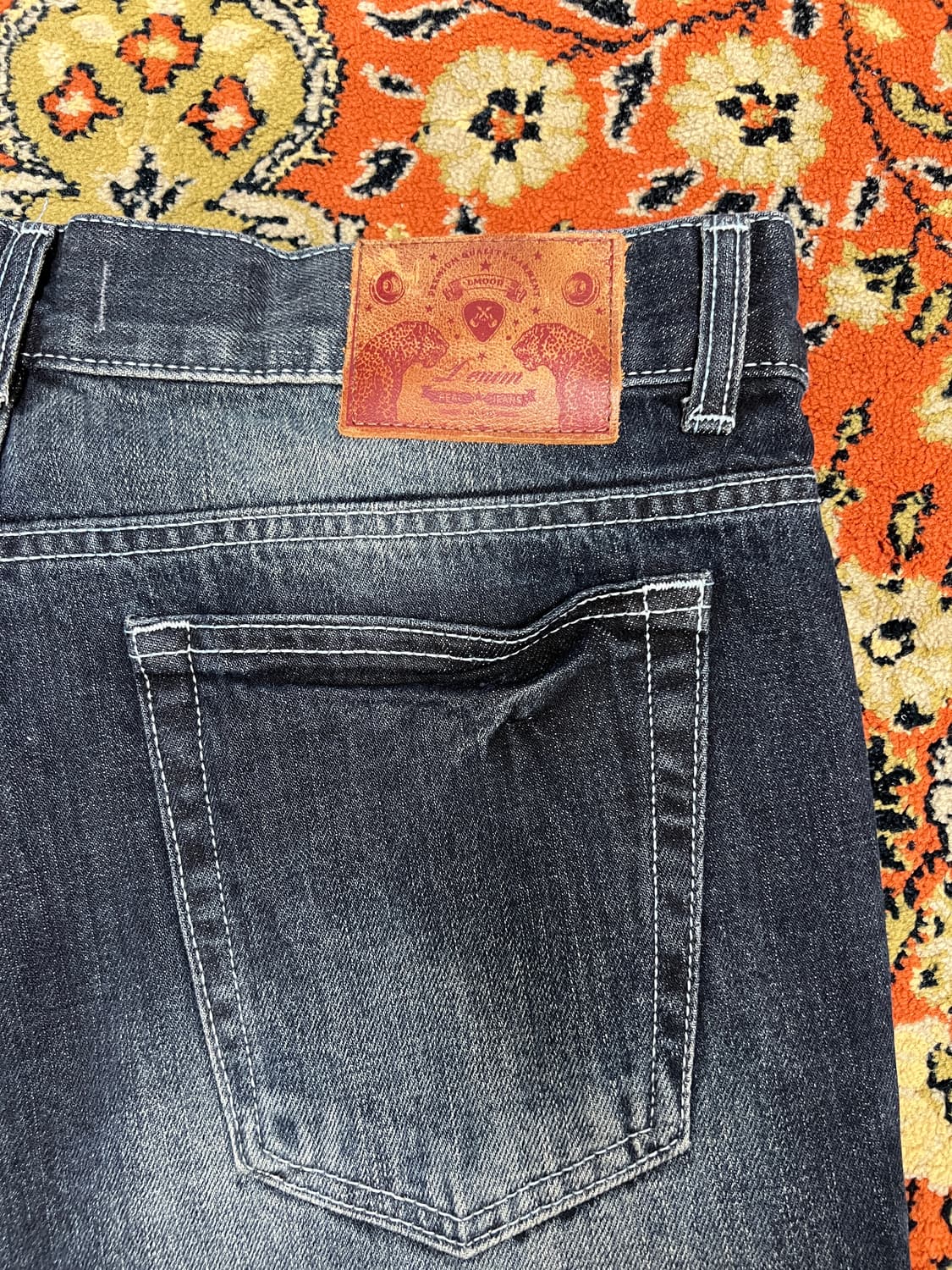 [48] 엘무드 슬래시 플레어 부츠컷 데님 팬츠 트루블루 상품이미지4