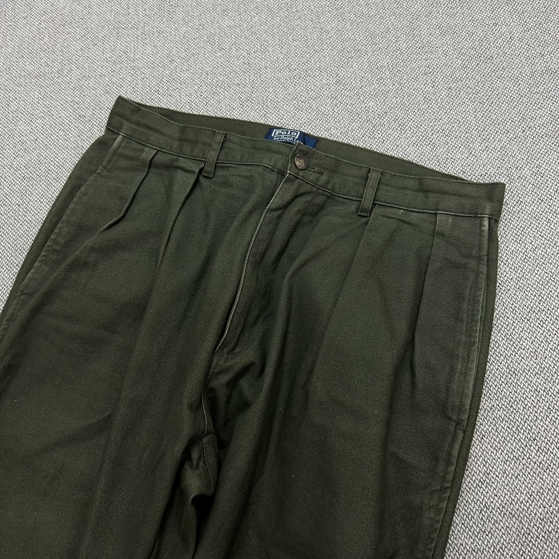 폴로 USA 카키 핀턱 치노팬츠(32X30) 상품이미지2