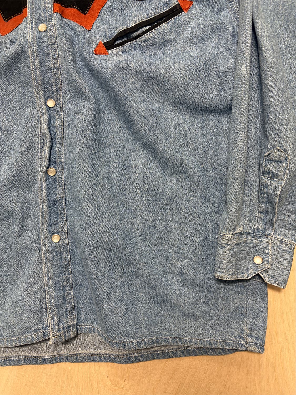 90s 빈티지 데님 콘초 웨스턴 셔츠  상품이미지8