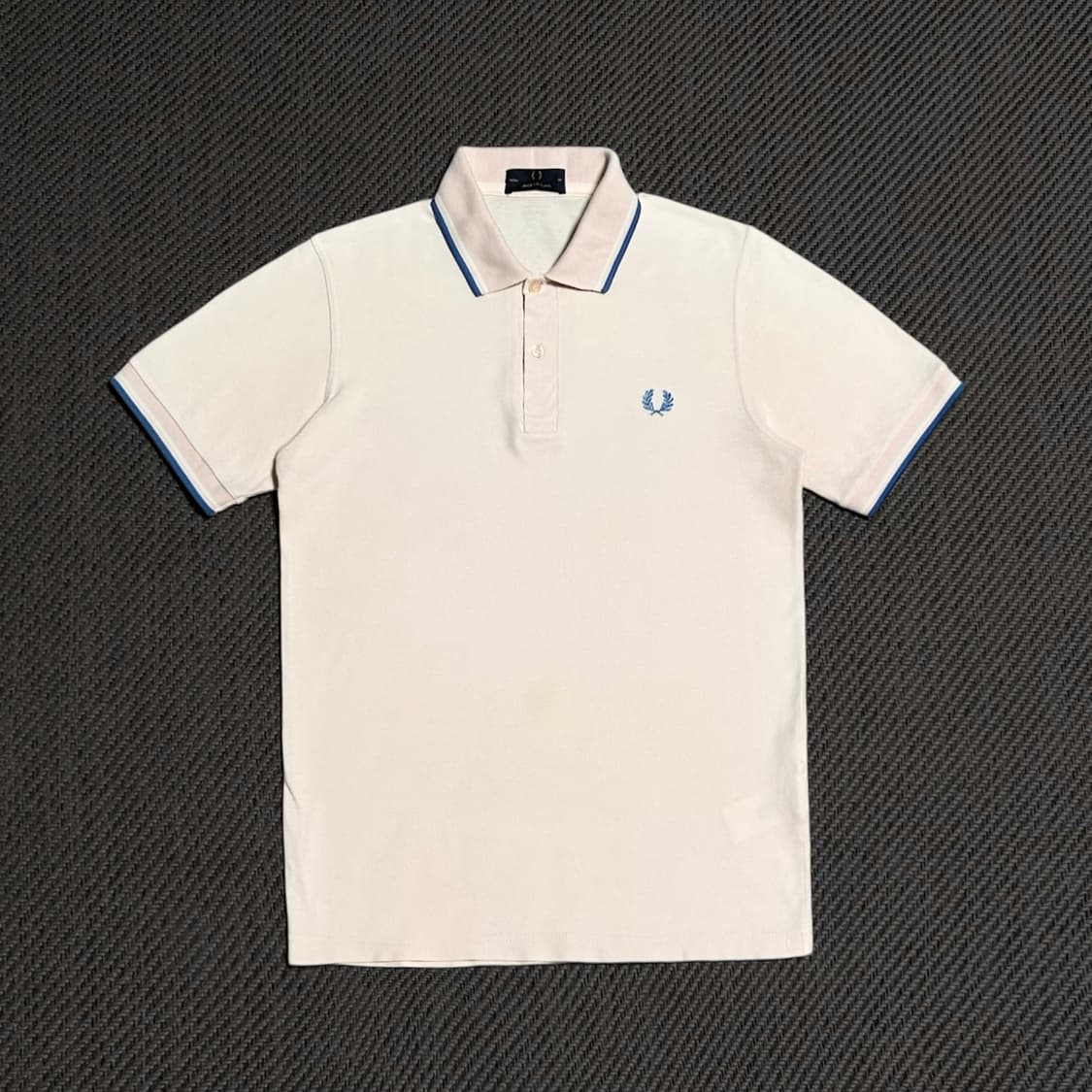 [S] Fredperry 프레드페리 살구색 트윈팁 반팔 카라티 상품이미지1