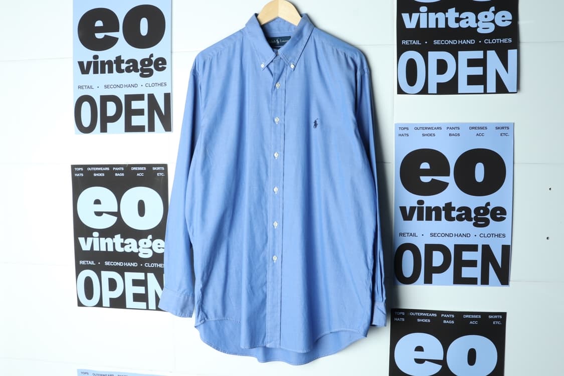 (XL-3XL) 폴로 랄프로렌 셔츠 남방 USA 무지 네이비-H31298 상품이미지2