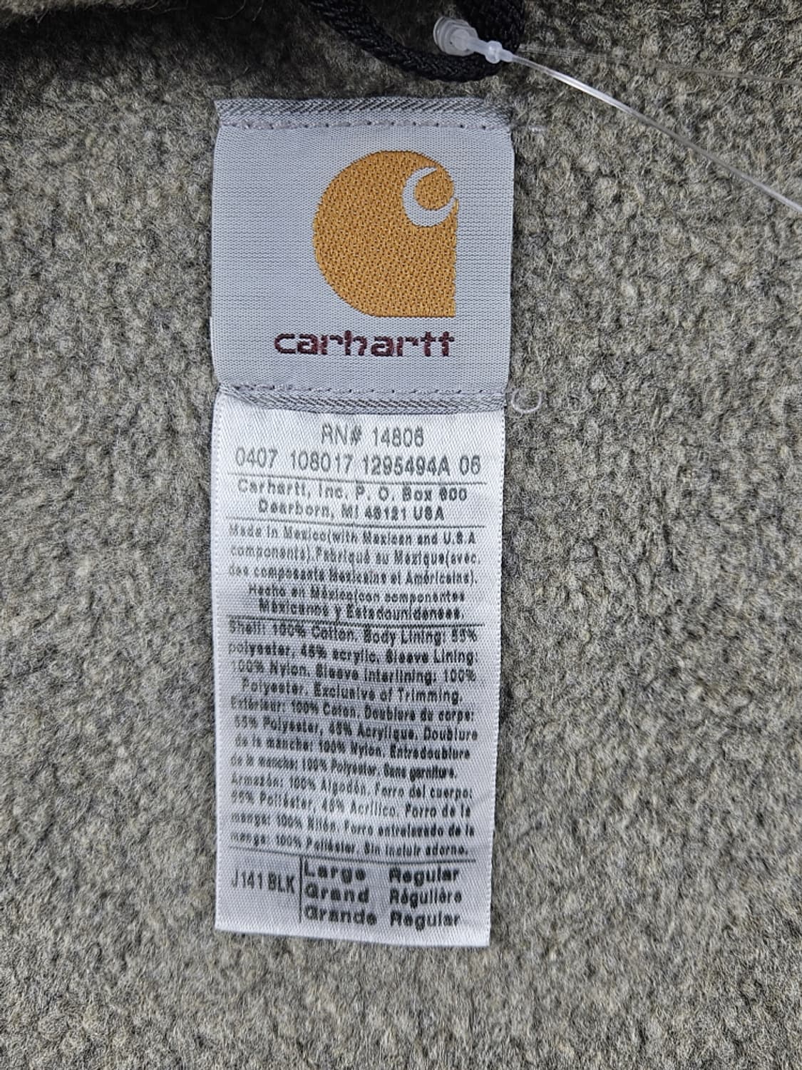칼하트 J141 쉐르파 라이닝 후드 워크 자켓 ( L ) / 10606 상품이미지9