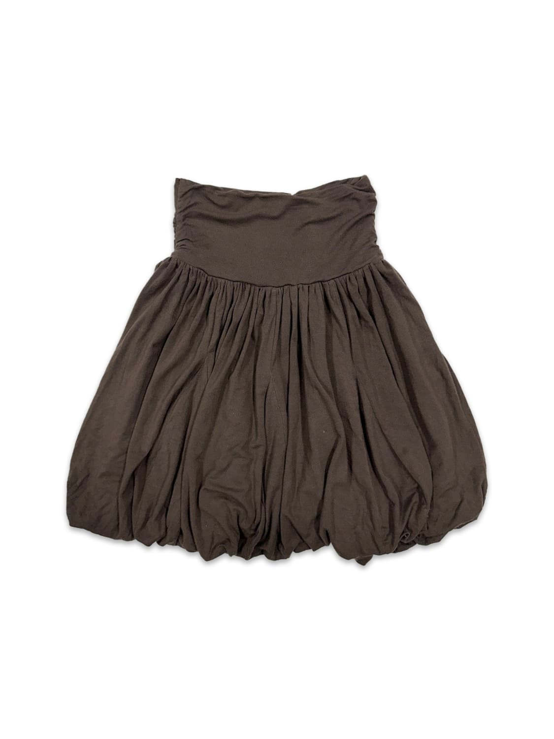 빈티지 브라운 벌룬 레이어드 니트 스커트 상품이미지1