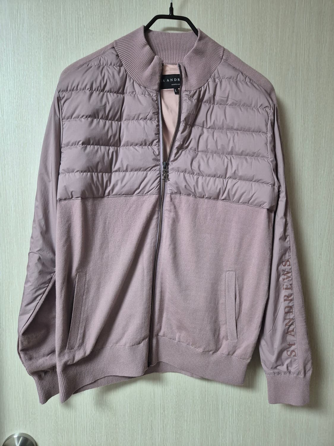 (새제품) 세인트앤드류스 우븐 구스다운 방풍가디건 방풍자켓 23년 남성 상품이미지1