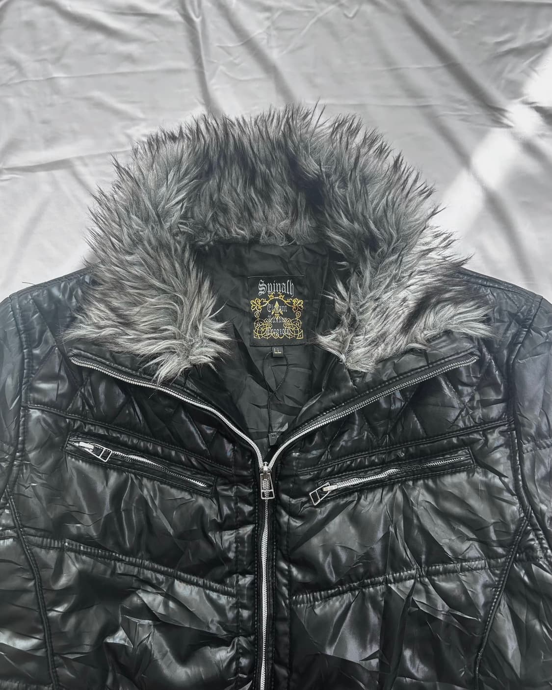 Vintage fur puffer jacket 상품이미지3