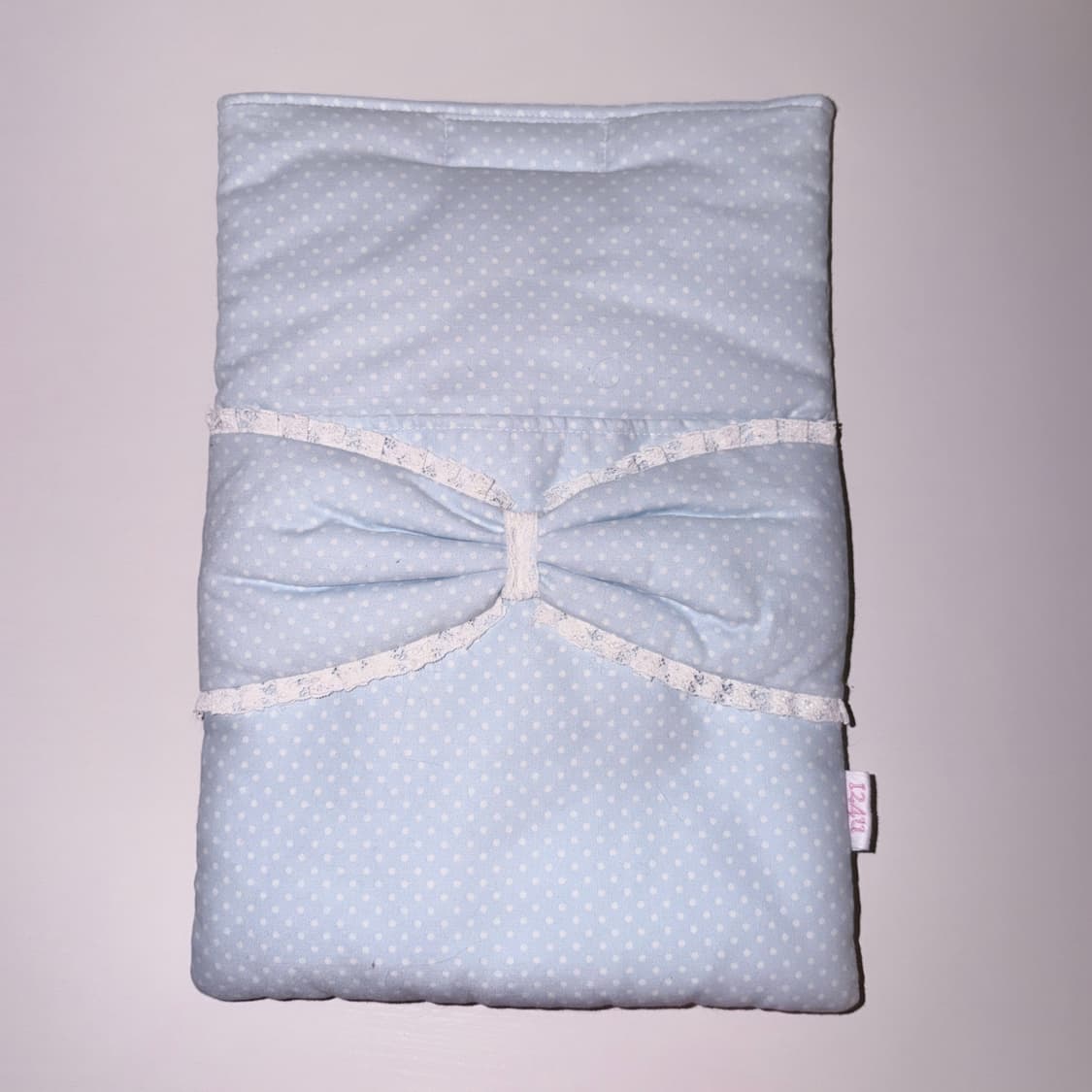 124u 레이스 리본 프릴 도트 태블릿 파우치 엔젤코어 상품이미지1