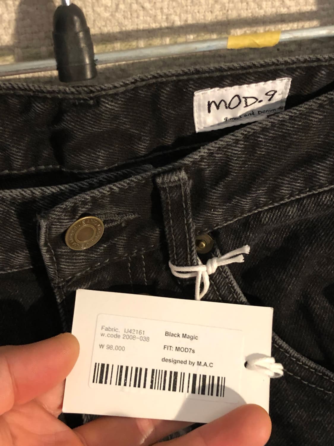모드나인 블랙매직 MOD7s 블랙진 흑청 데님 청바지 29 상품이미지4