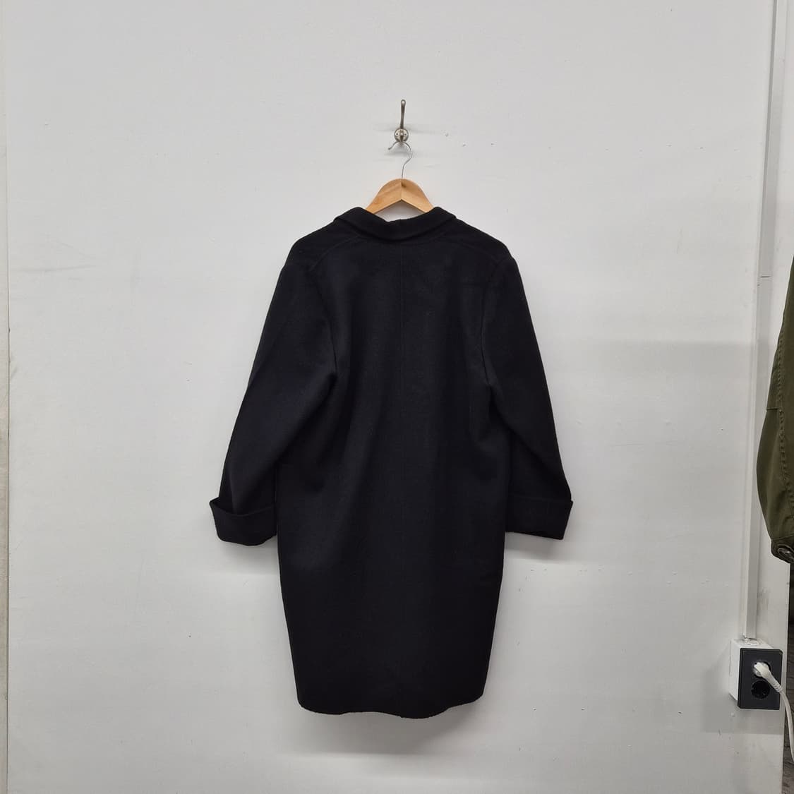 캐시미어 100% 블랙 기본 코트 남여공용 M 상품이미지7