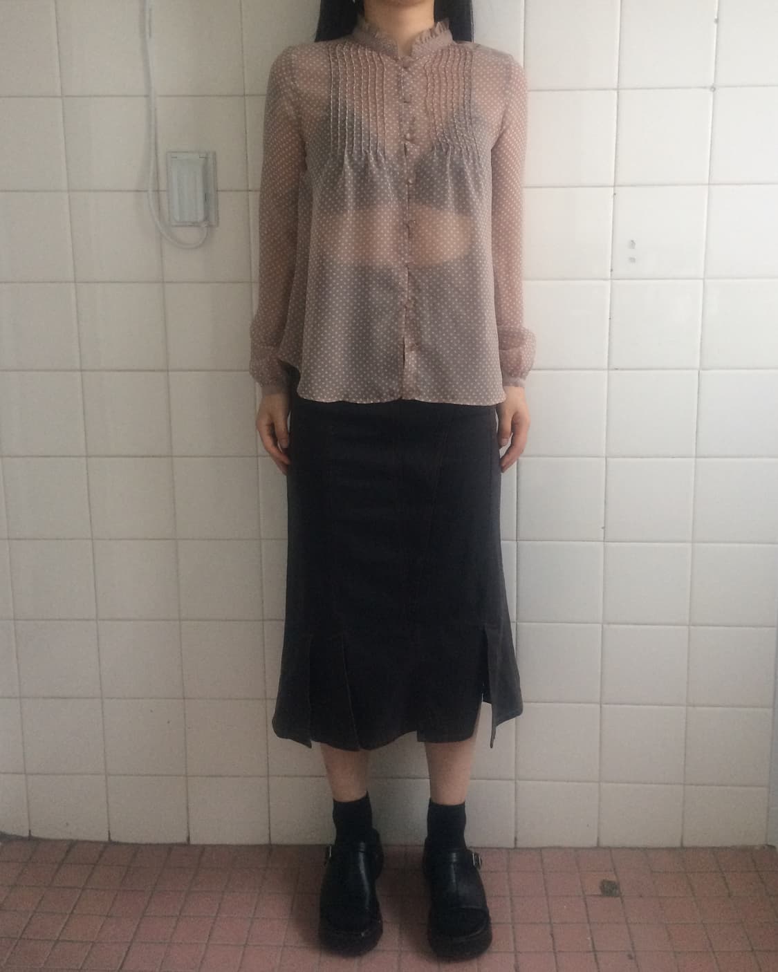 Dot pattern blouse 상품이미지1
