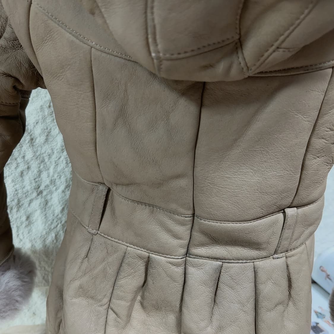 빈티지 모카브라운 양가죽  메리노양털 무스탕 상품이미지5