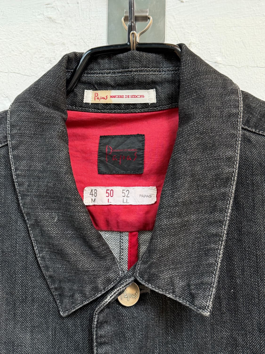 Papas 파파스 블랙 데님 자켓 50[L] 상품이미지2