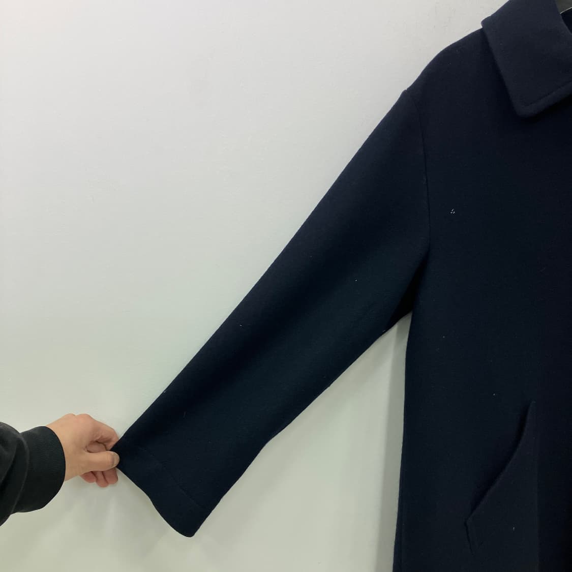 블루블루재팬 네이비 울 롱 코트 상품이미지5