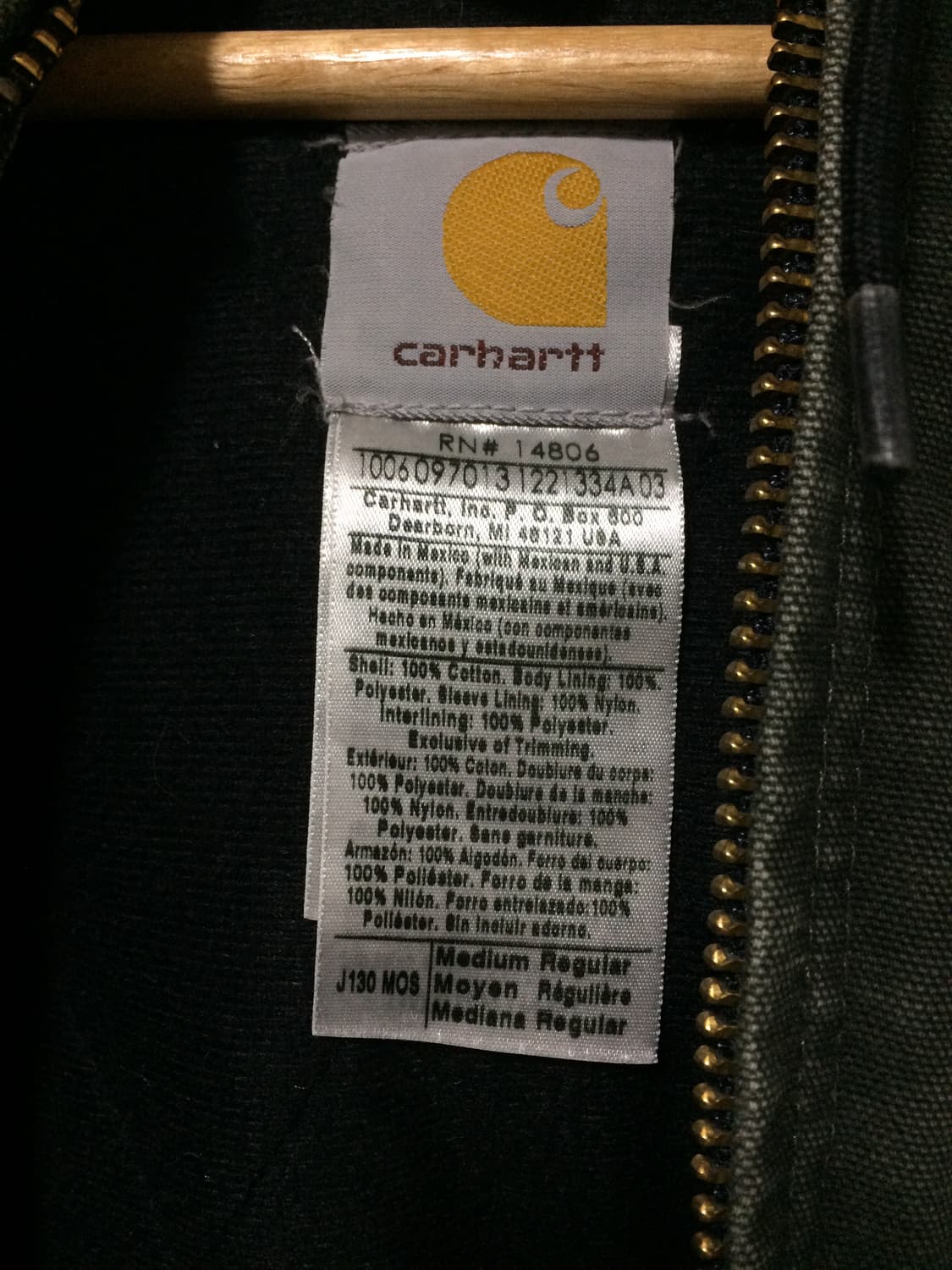 칼하트 J130 mos 모스그린 액티브 m / 디트로이트자켓og 올리브 상품이미지4