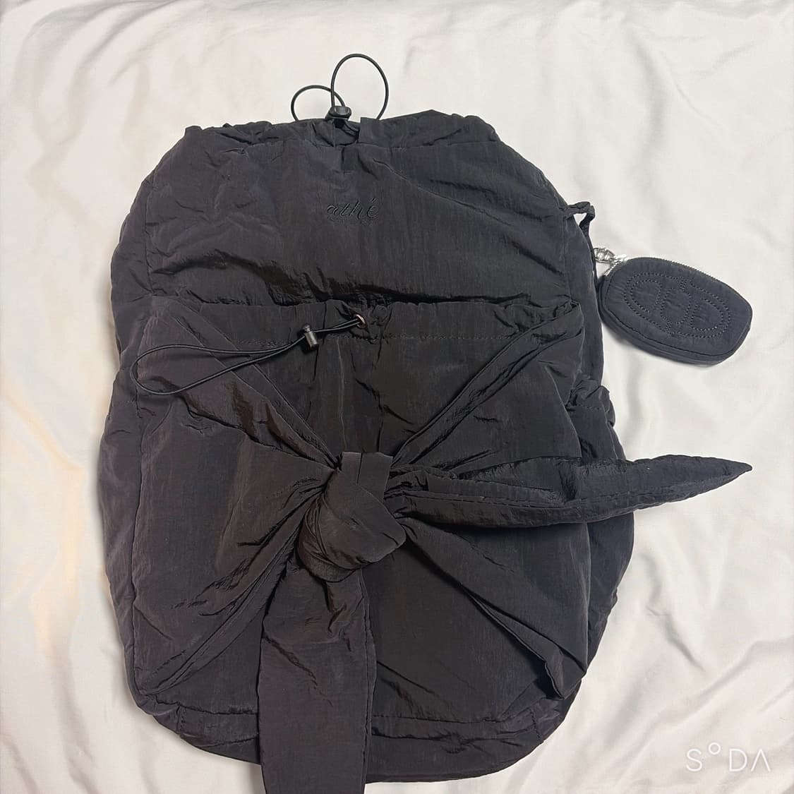 athe 아떼바네사브루노 리본 백팩 블랙 상품이미지1