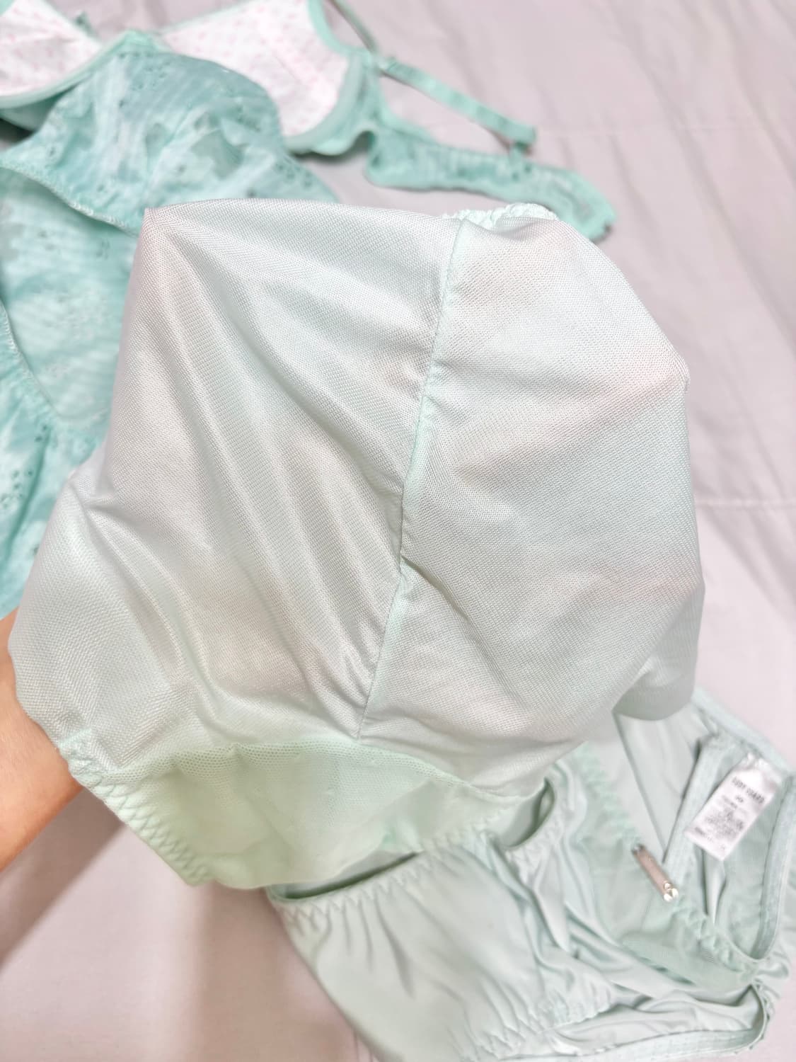 아가타ㅡ 펀칭 섹시 여성 속옷 세트/보디가드/레이스 망사 상품이미지4